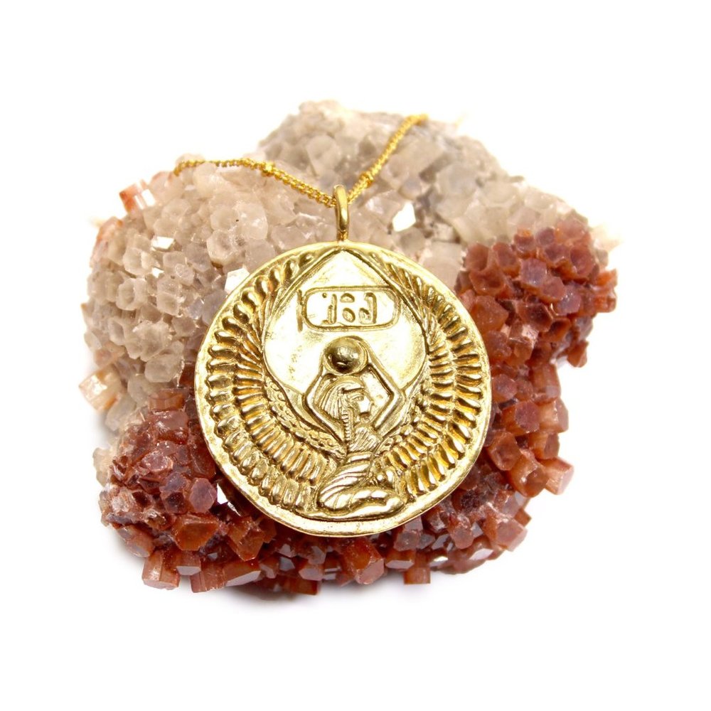 Isis Bastet Necklace Gold